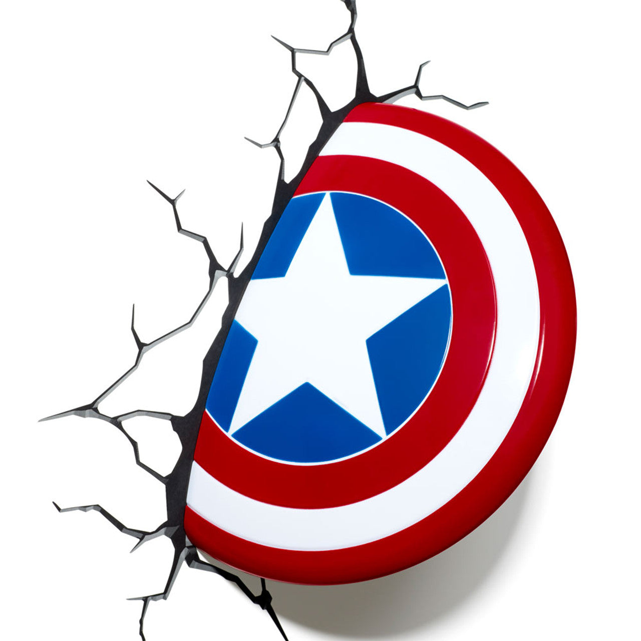 Officially Licensed 3D Deco LED Light Inspired by Captain America's Shield