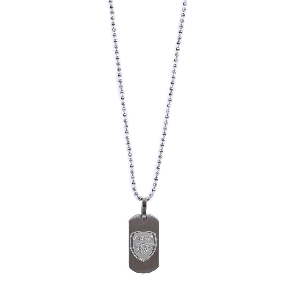 Arsenal FC Matte Finish Stainless Steel Dog Tag with Ball Chain