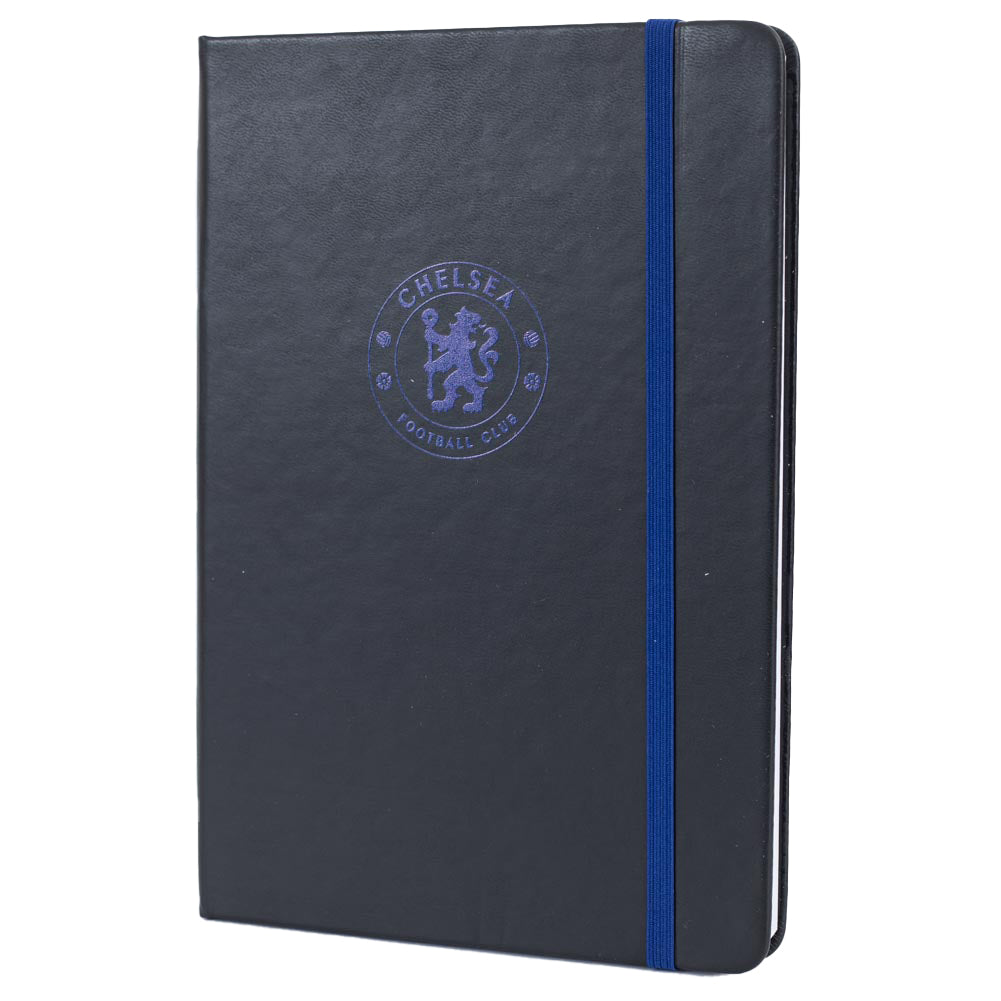 Classic Chelsea FC Premium Hardback Notebook with Royal Blue Embossed Crest