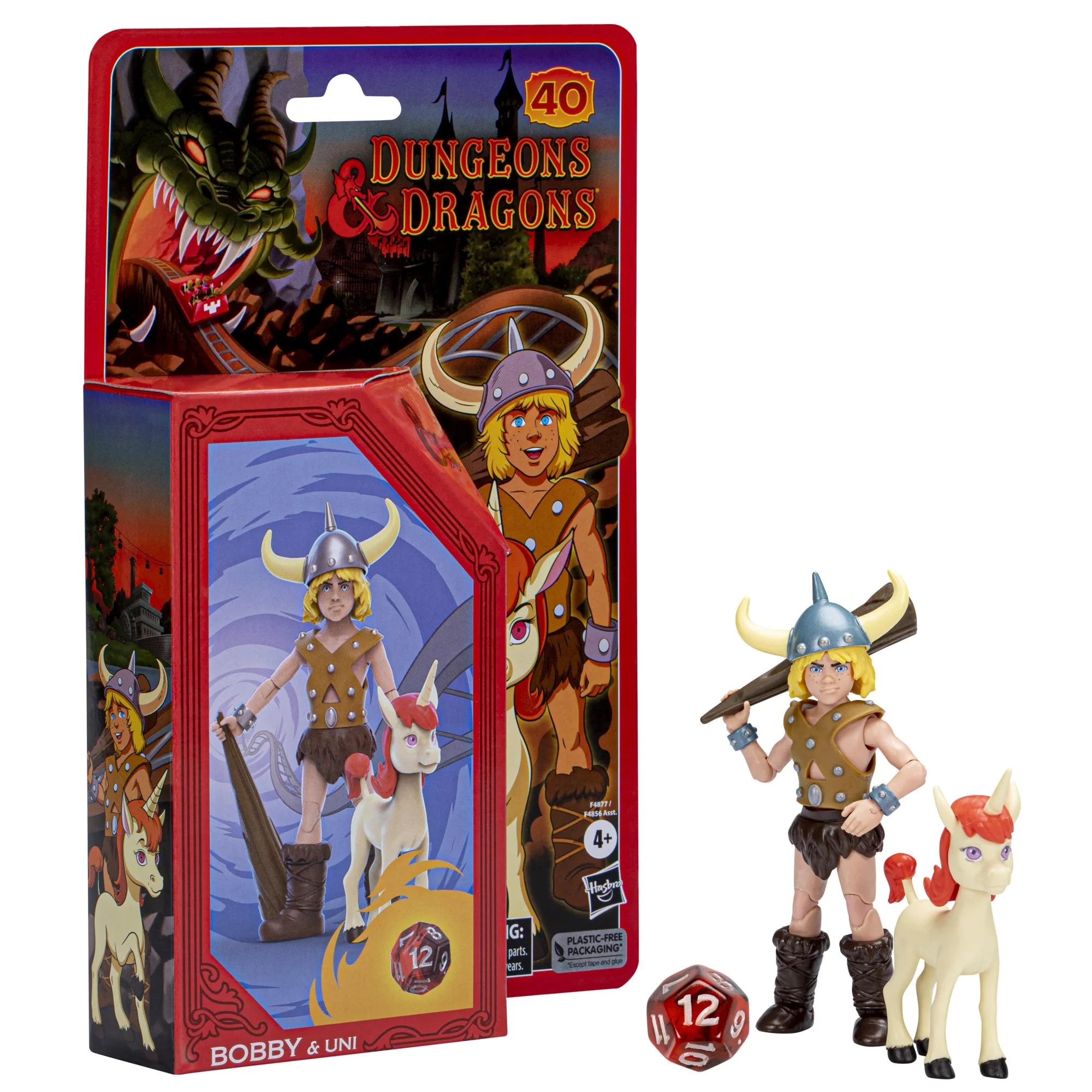 6 - Inch Scale Cartoon Classics Dungeons & Dragons Bobby and Uni Action Figure 2 - Pack
