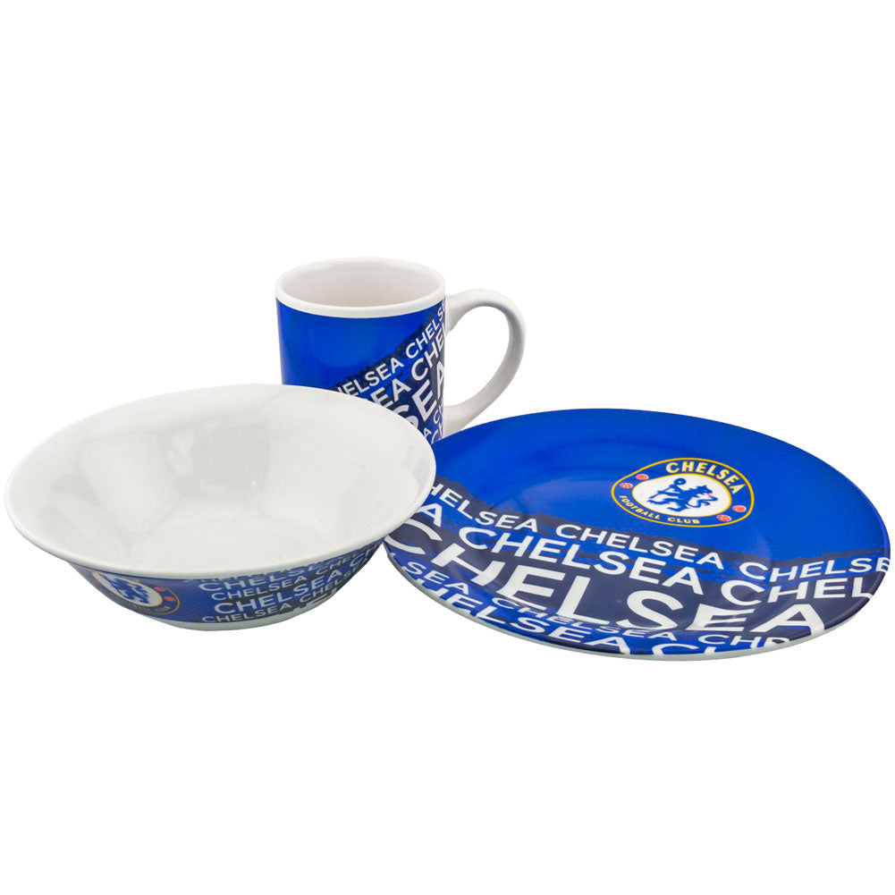 Stylish Chelsea FC Breakfast Set with Multi - text and Club Crest