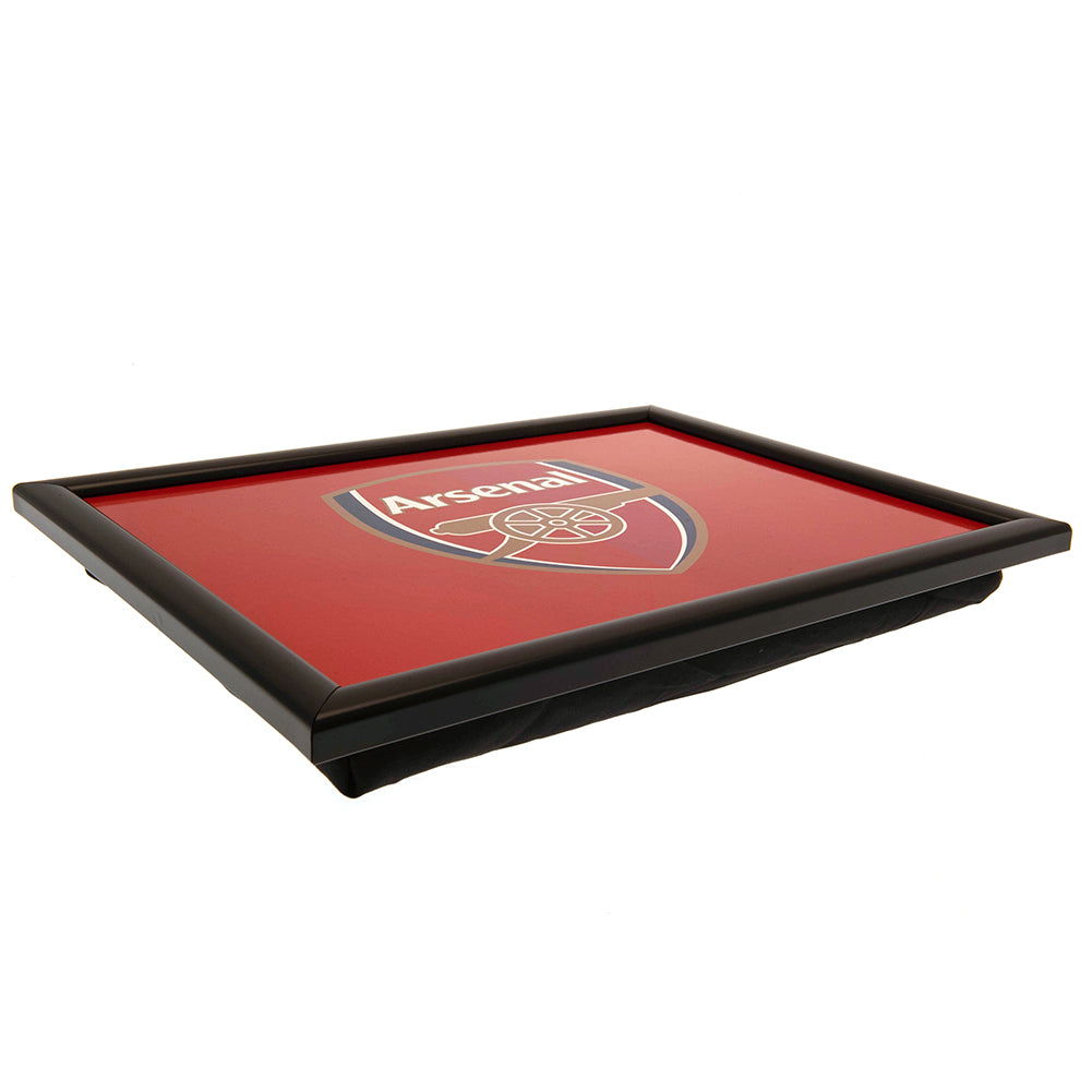 Soft-Cushioned Arsenal FC Lap Tray with Red Crest and Black Frame