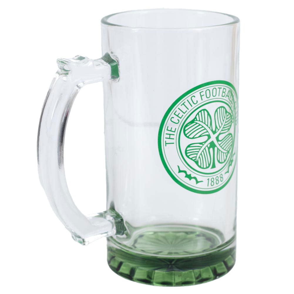 Authentic Celtic FC Glass Stein Tankard for Beer Enthusiasts