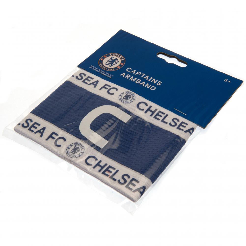 Elasticated Chelsea FC Captain's Armband with Team - Colored Club Crest, One - Size - Fits - All