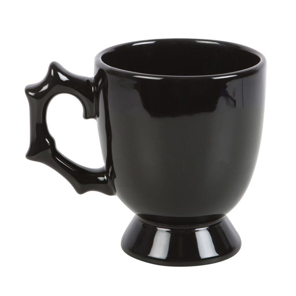 Gothic-Style Black Spider Decorated Teacup for Dark Soirées