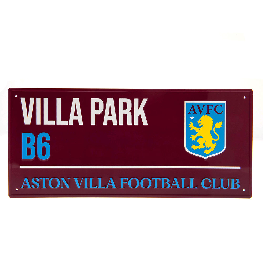 Aston Villa FC Claret Colour Gloss Street Wall Sign
