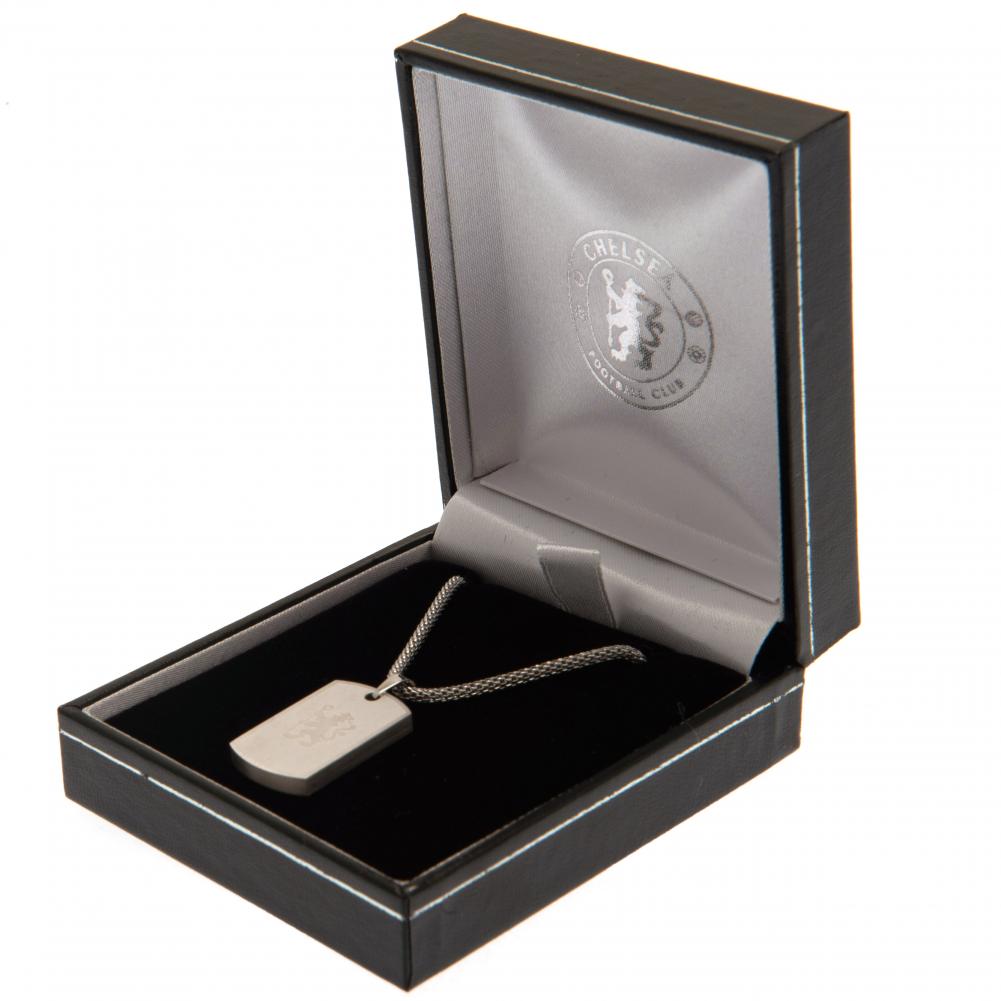 Chelsea Football Club Iconic Stainless Steel Dog Tag with Chain for Pet Owners
