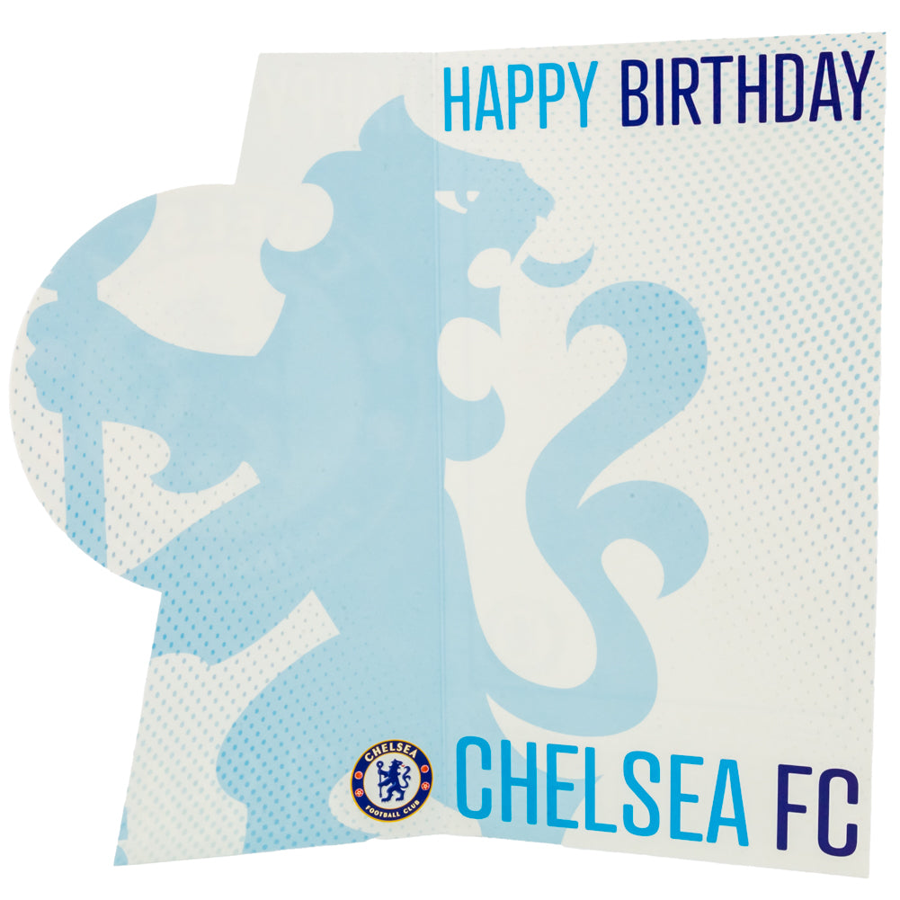 Chelsea Football Club Crest Design Fold - Out Birthday Greeting Card