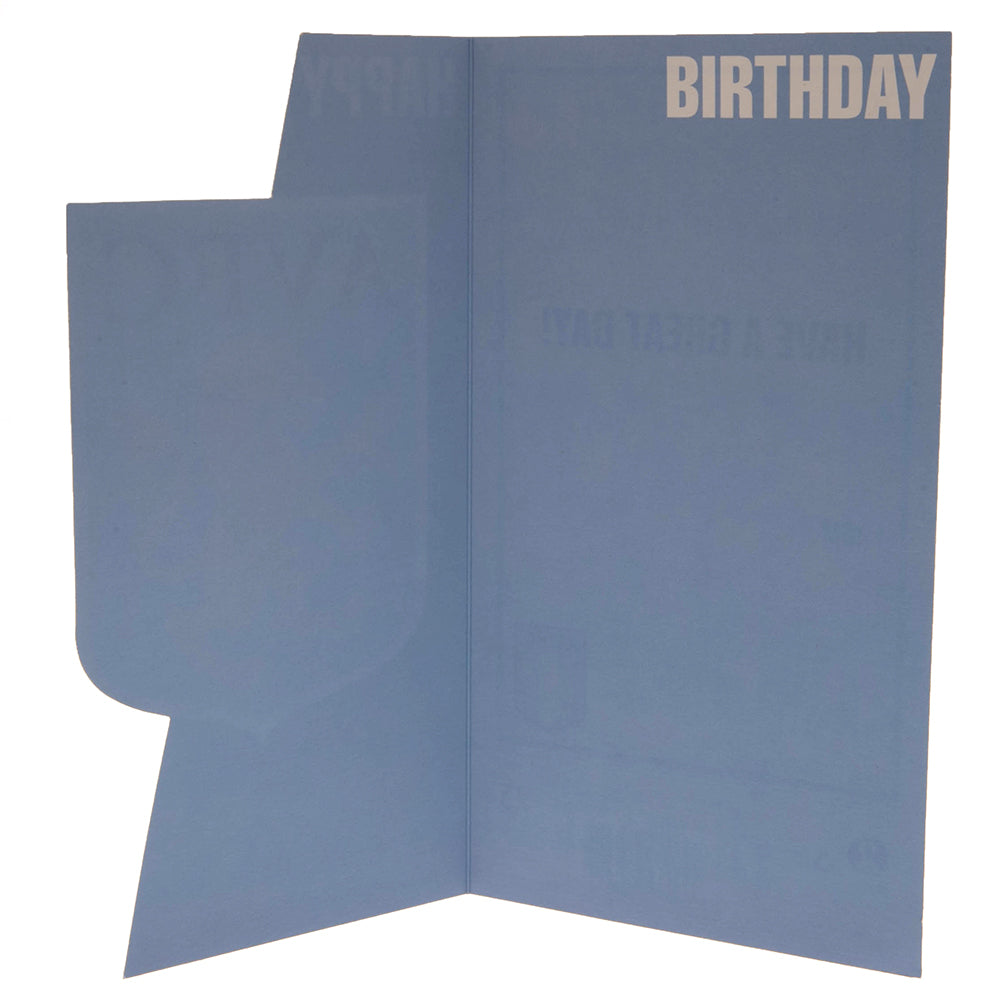 Aston Villa Football Club Crest Folded Glossy Birthday Greeting Card