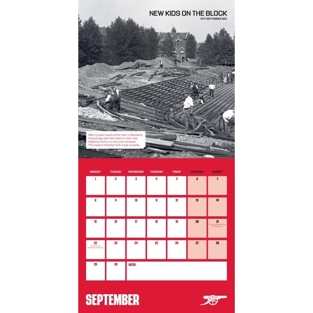 2025 Arsenal FC Legends Decorative Square Wall Calendar