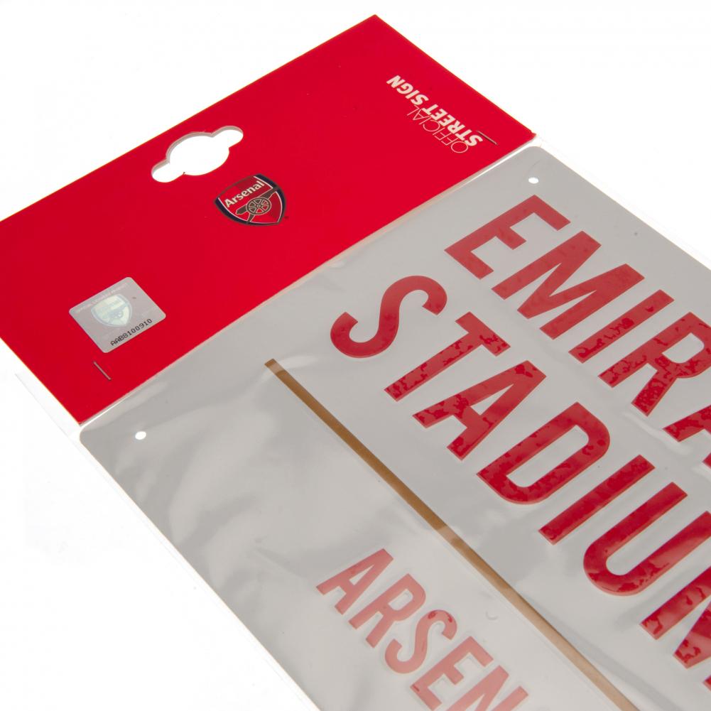 Arsenal Football Club White Wall-Mounted Street Sign for Decoration