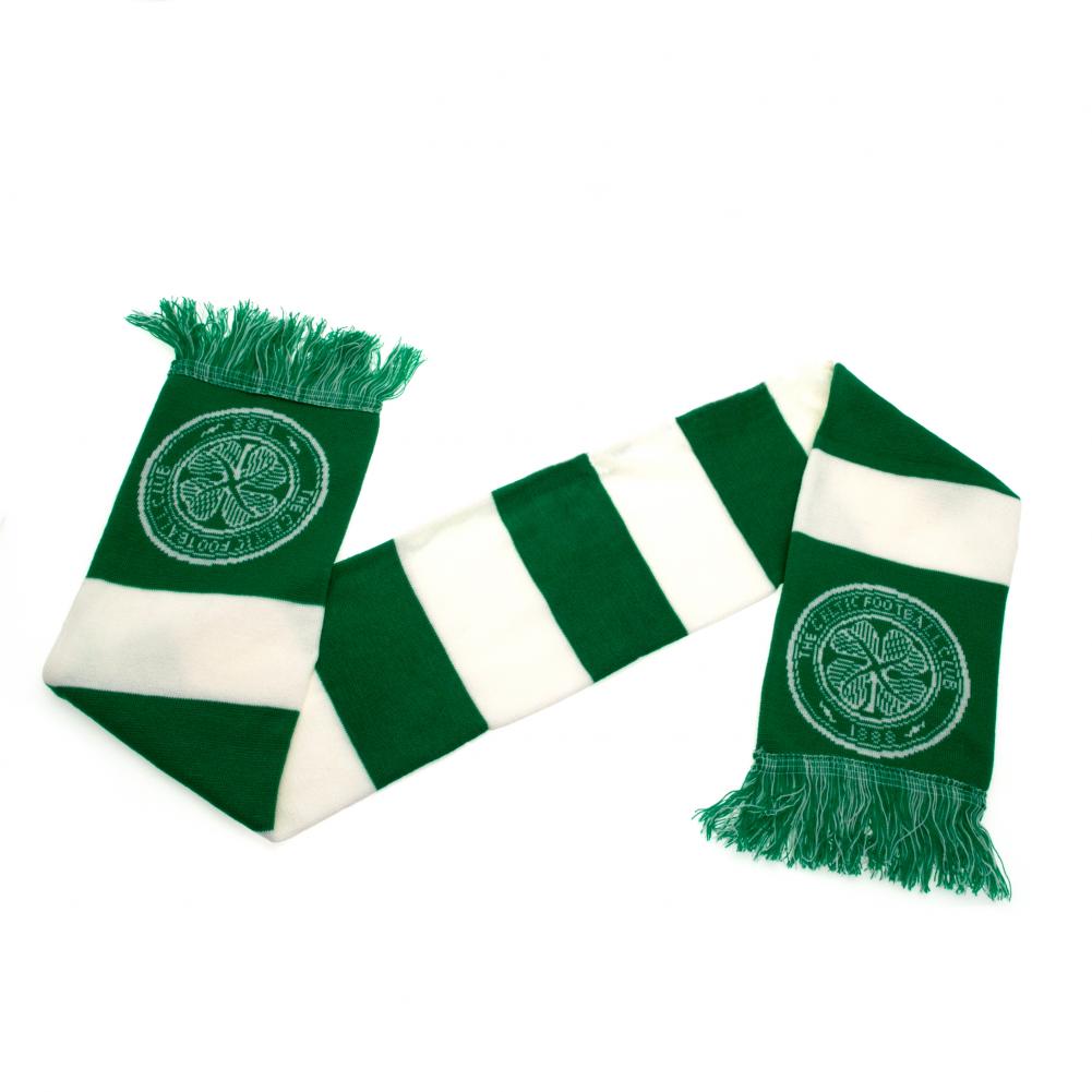 Authentic Celtic Football Club Stripe Scarf for Fans