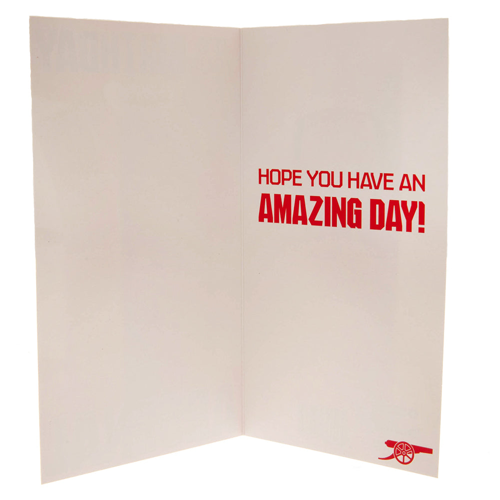 Vibrant Retro Arsenal FC Shirt Design Birthday Card