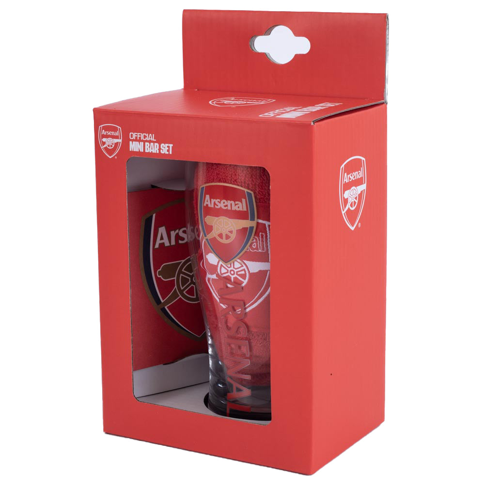Arsenal FC Stylish Mini Bar Set with Red Branding