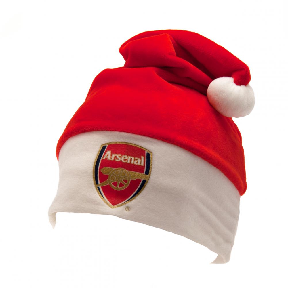 Arsenal Football Club Novelty Santa Hat with Crest and Pom Pom