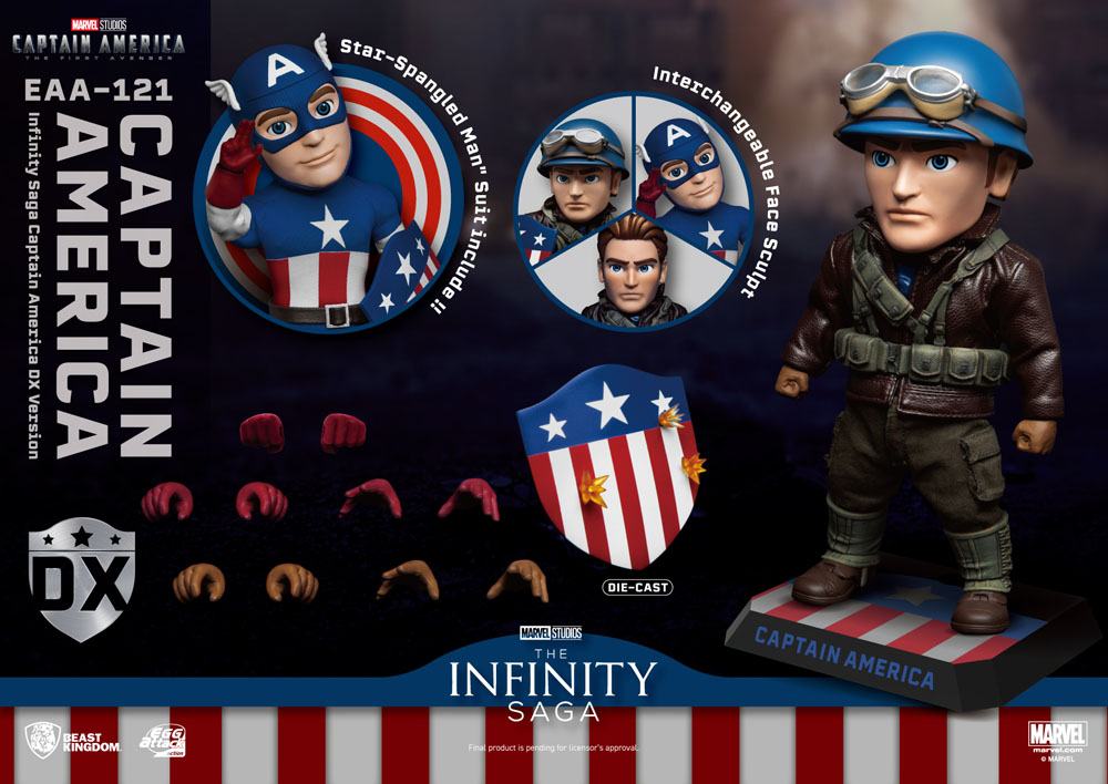 Infinity Saga Captain America Deluxe Egg Attack Action Figure - 80th Anniversary Edition