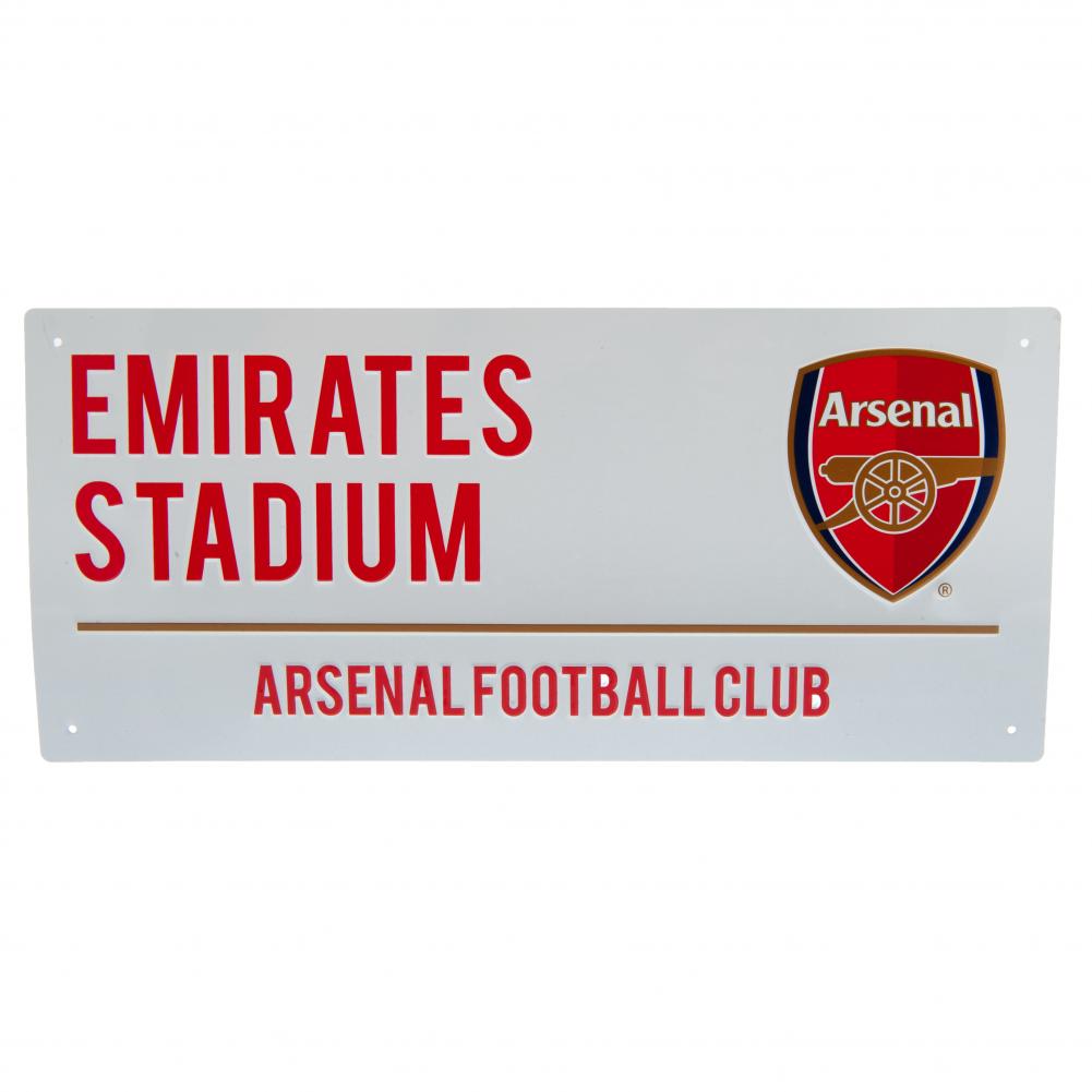Arsenal Football Club White Wall-Mounted Street Sign for Decoration