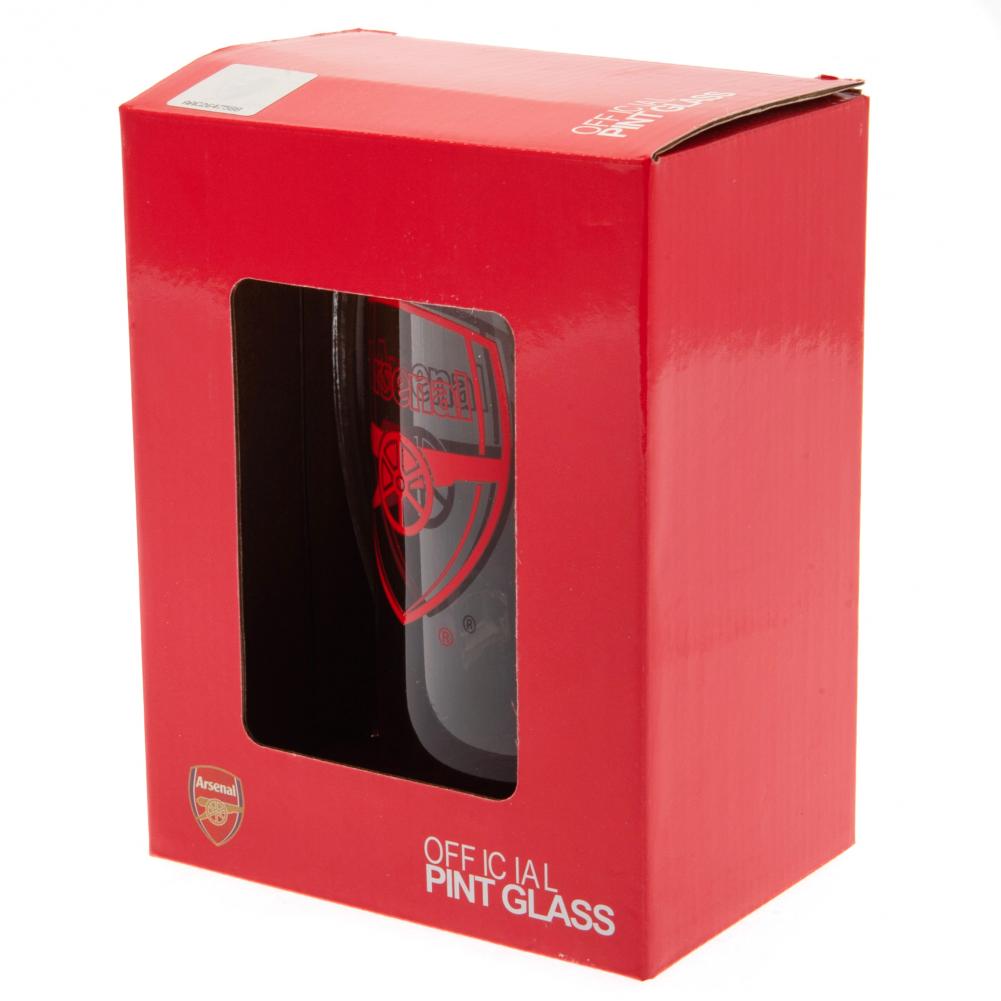 Arsenal FC Red Base Glass Stein Tankard with Club Crest