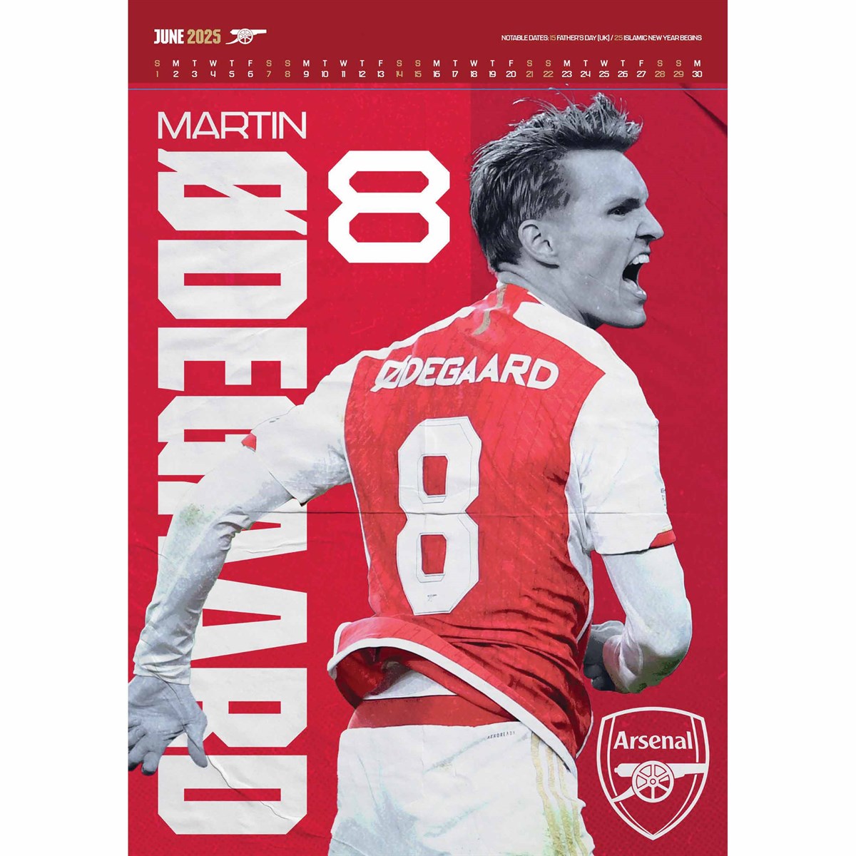 2025 Arsenal FC Premium Collectors Edition Deluxe Calendar