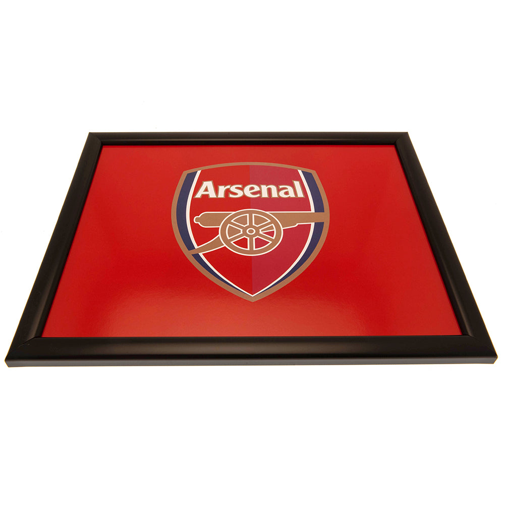 Soft-Cushioned Arsenal FC Lap Tray with Red Crest and Black Frame