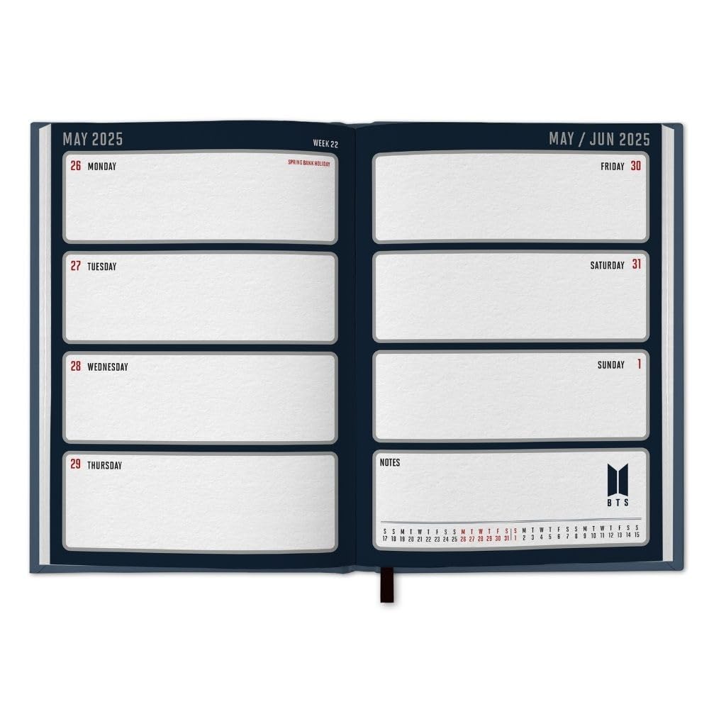 BTS-themed 2025 A5 Hardcover Weekly View Diary