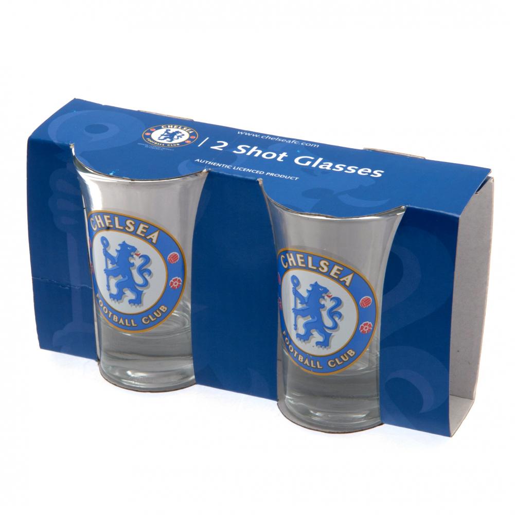 2-Pack Chelsea FC Full-Color Shot Glass Set with Club Crest
