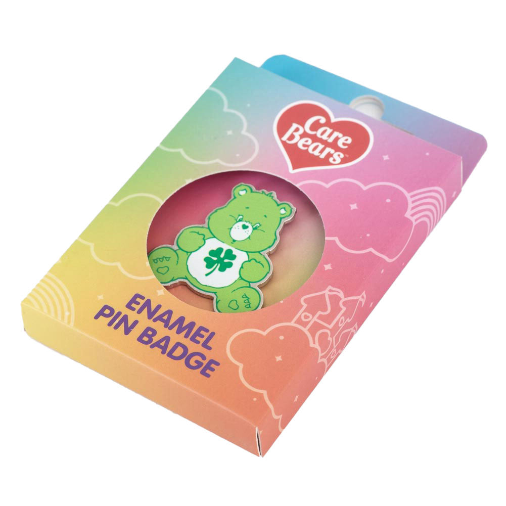Vibrant Enamel Care Bears Good Luck Pin Badge with Rubber Push Fixing