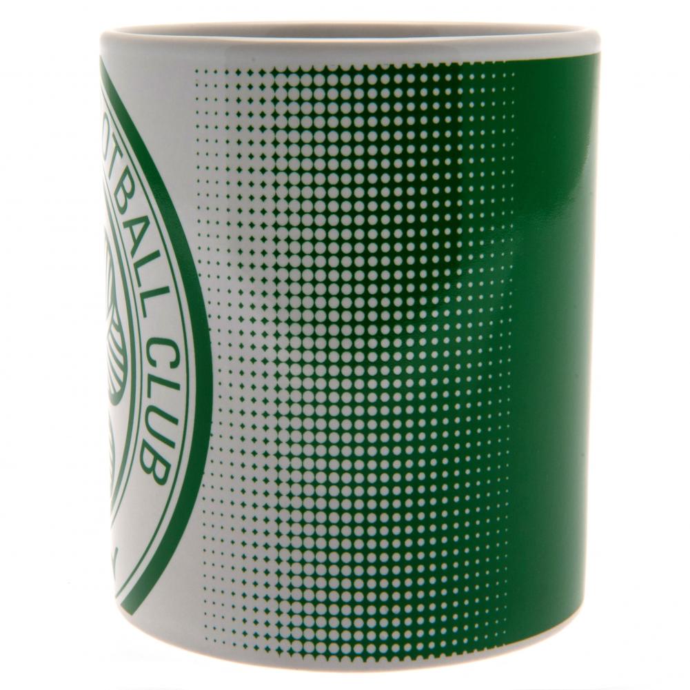 Celtic Football Club Green and White Halftone Design Ceramic Everyday Coffee Mug