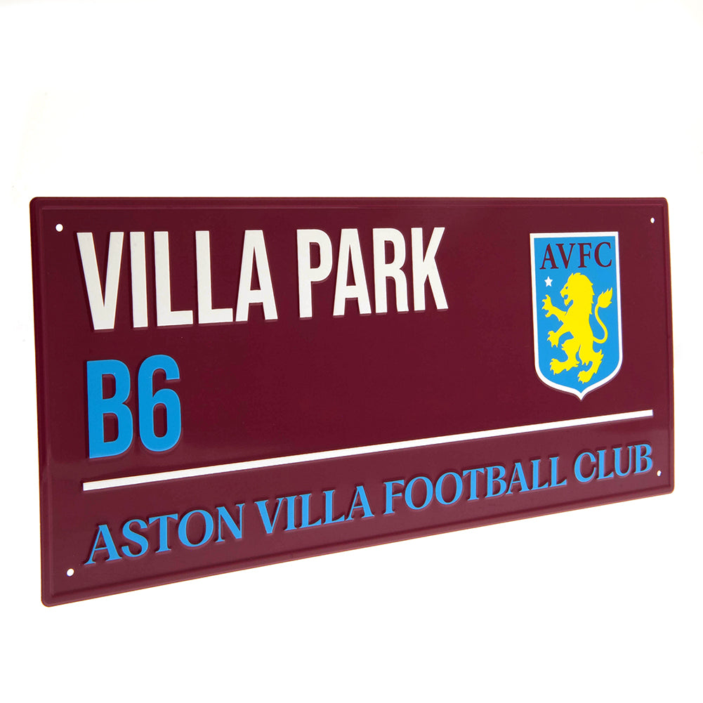 Aston Villa FC Claret Colour Gloss Street Wall Sign