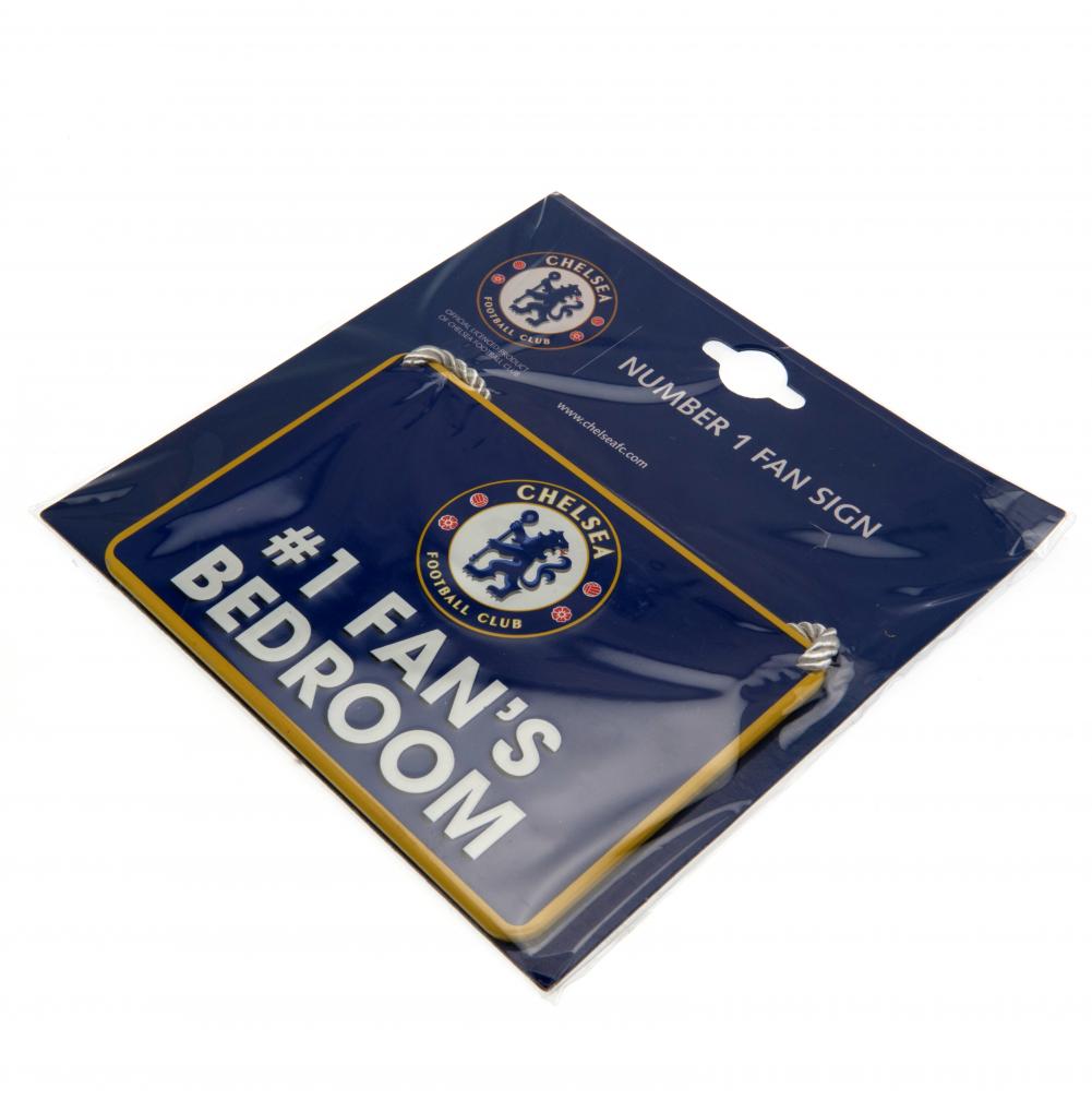 Vibrant Chelsea FC No1 Fan Metal Bedroom Hanging Sign