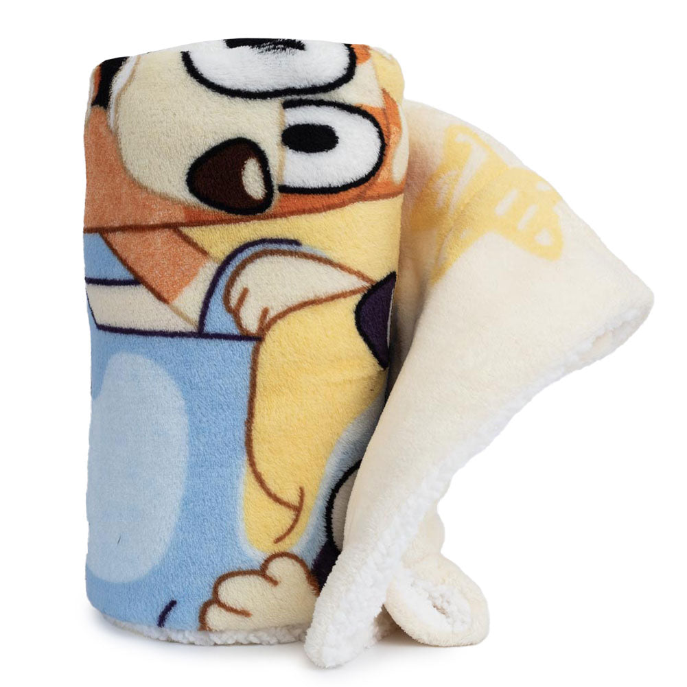 Cozy Bluey-themed Sherpa Fleece Blanket for Ultimate Comfort