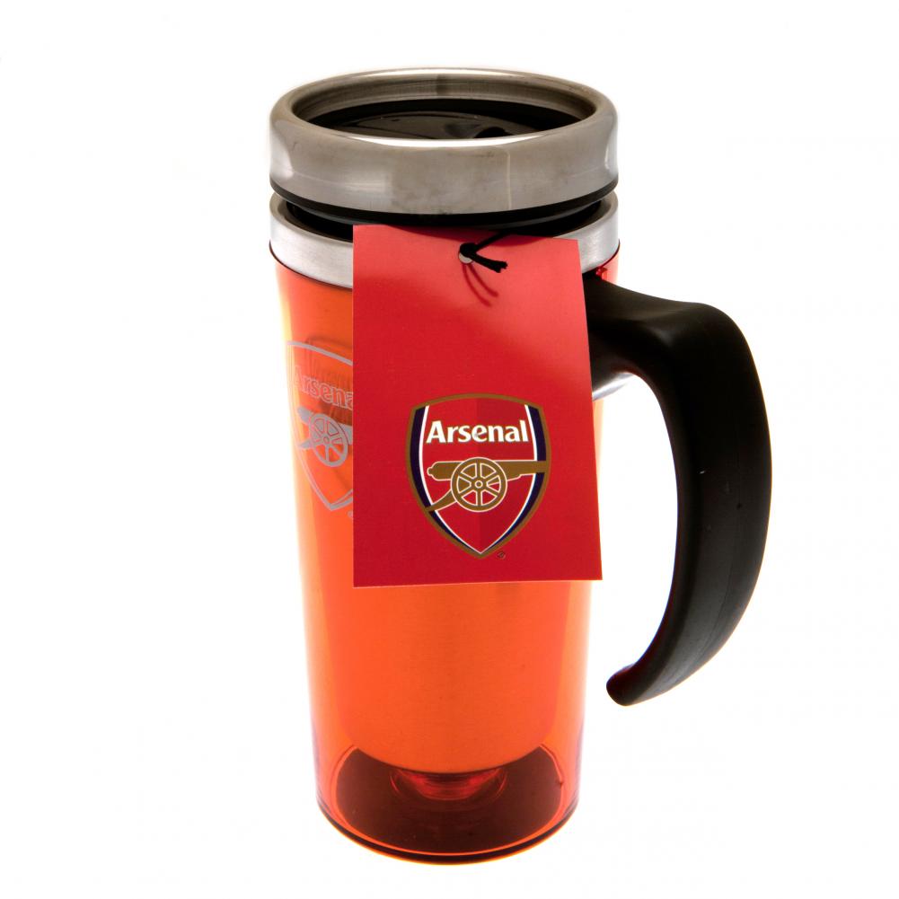 High - Quality Arsenal Football Club Branded Stainless Steel Handled Thermal Travel Mug for On - the - Go