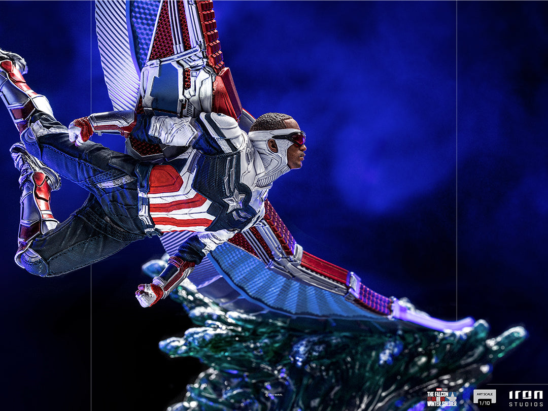 Deluxe Captain America Sam Wilson Statue Inspired by The Falcon and the Winter Soldier