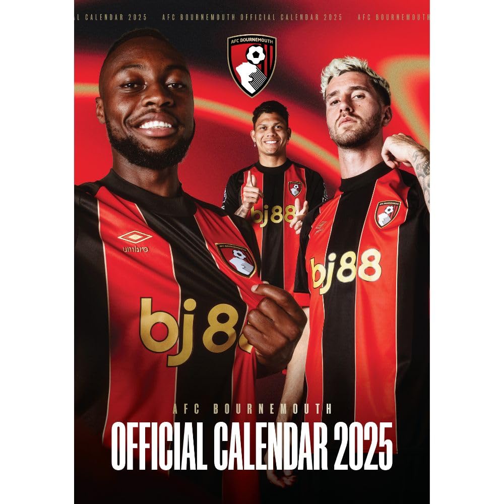 2025 A3 Wall Calendar Showcasing Beloved Bournemouth AFC Football Players