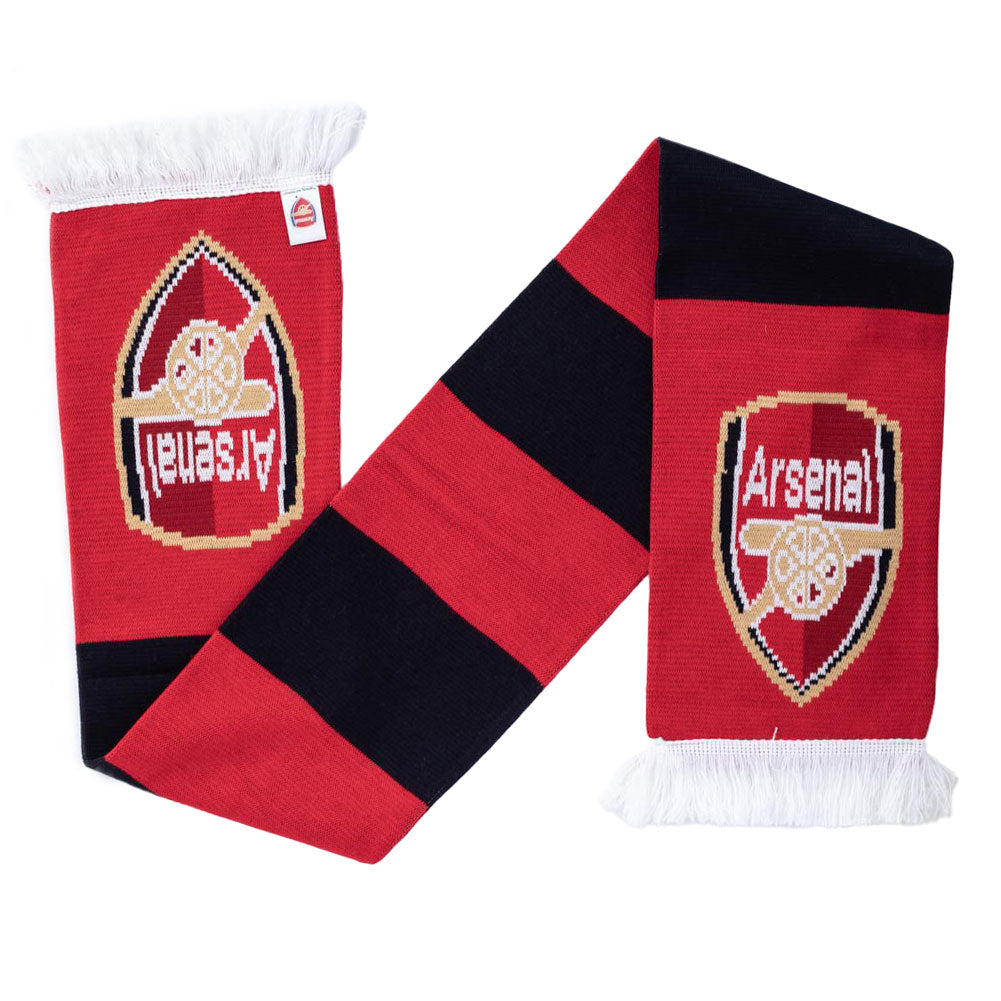Arsenal Football Club Scarf with Red and Black Bars