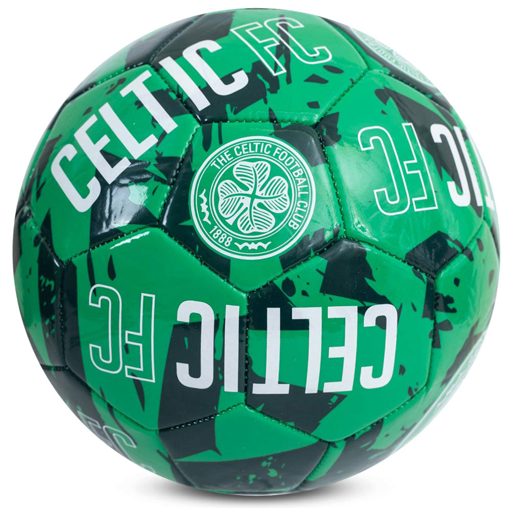 Everyday Green PVC Football with Graffiti Celtic FC Crest