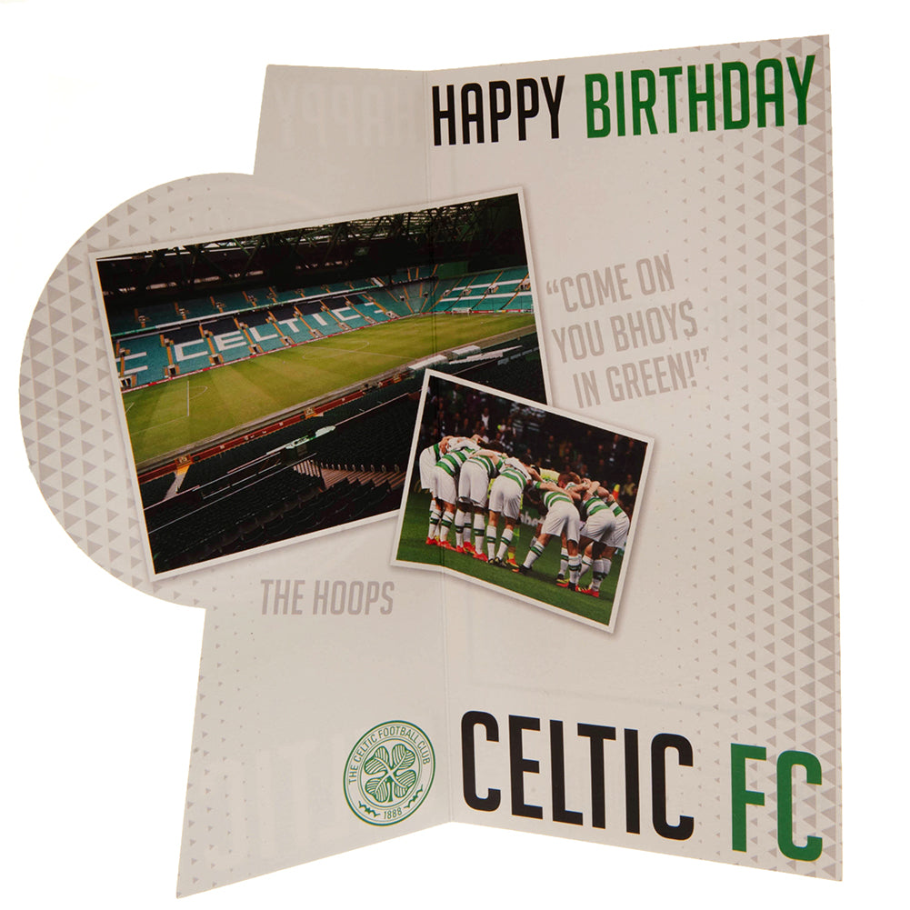 Colorful Gloss Celtic FC Crest Fold-out Birthday Card