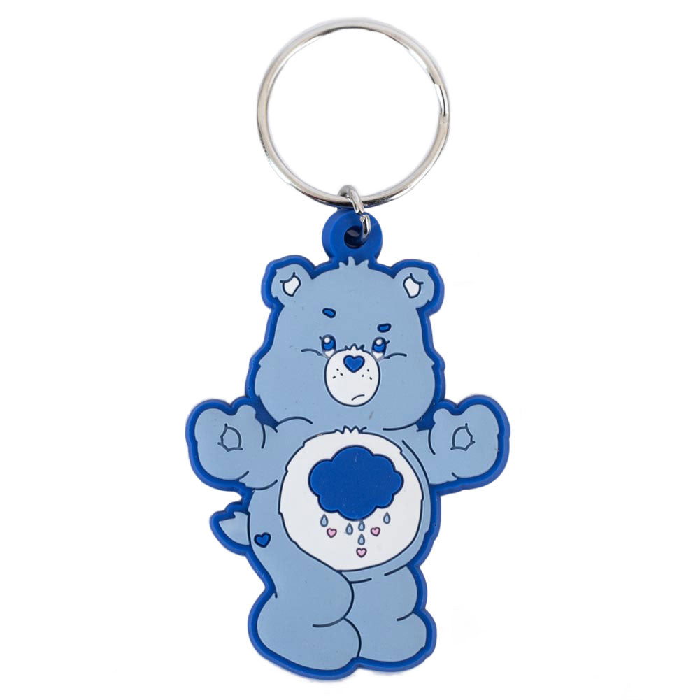 Soft and Durable Care Bears Grumpy PVC Keyring with Chain