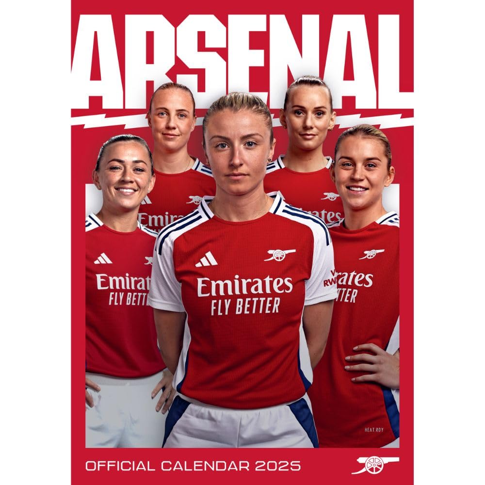 2025 A3 Wall Calendar Showcasing Arsenal Women's FC Players