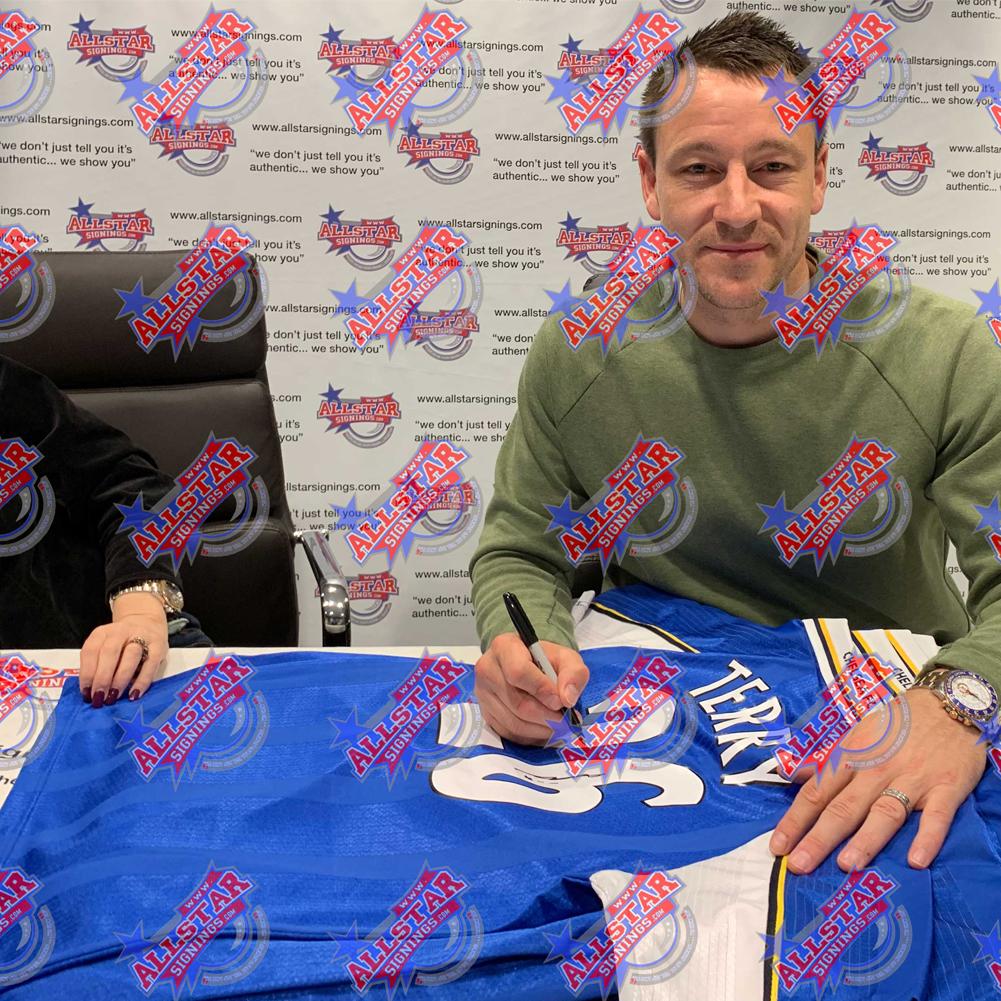 1998 Chelsea Replica Shirt Hand-Signed by John Terry in 2019