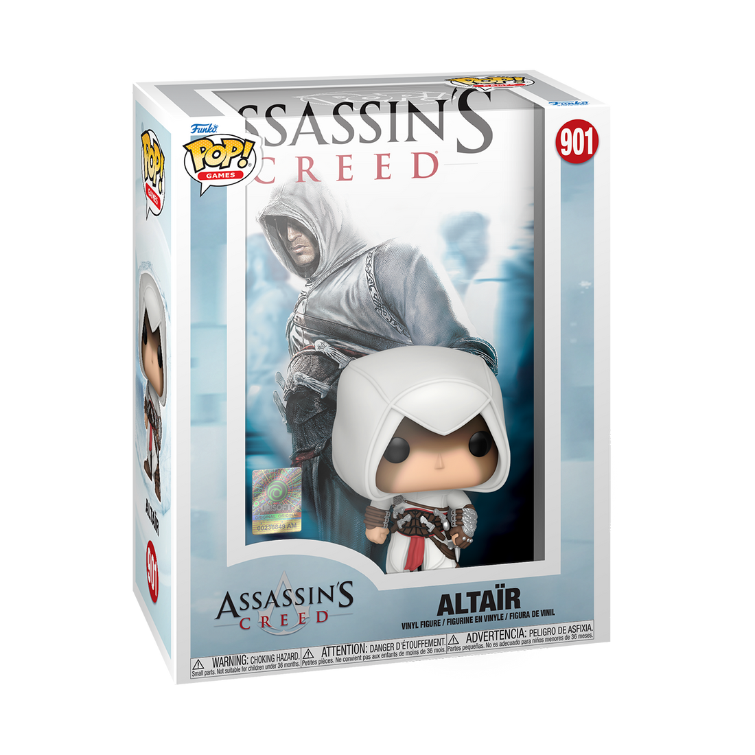 Assassin's Creed Altair Funko Pop Vinyl Figure with Game Cover Design