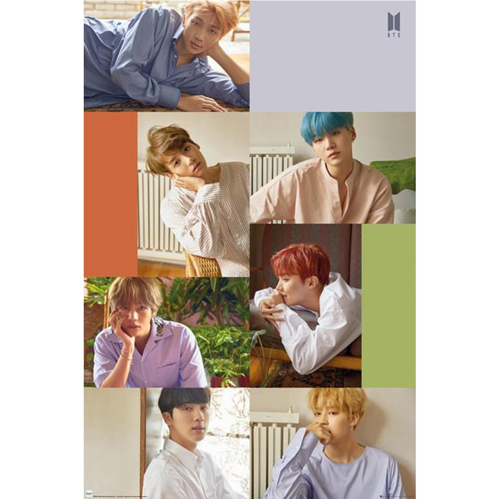 High - Quality BTS Band Members Collage Rolled Maxi Poster