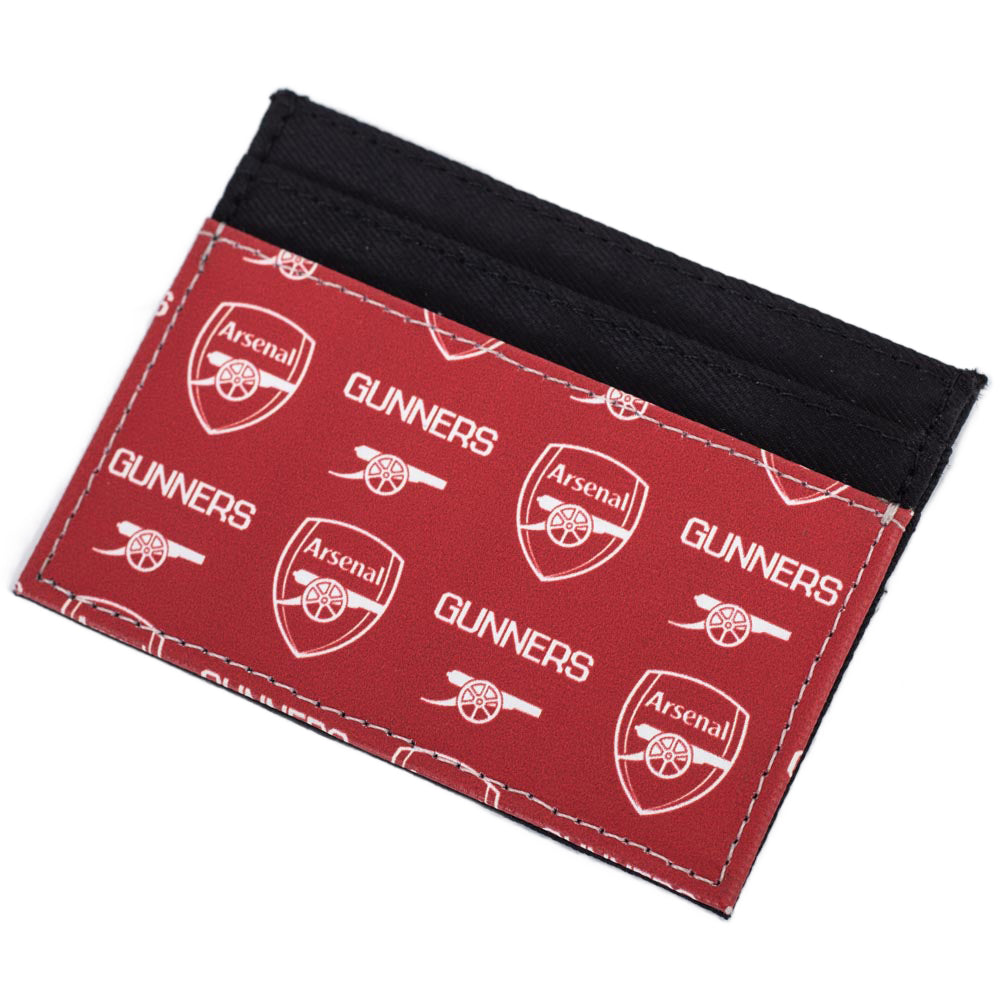 Brushed Canvas Arsenal Coloured Icon Credit Card Holder for Various Cards