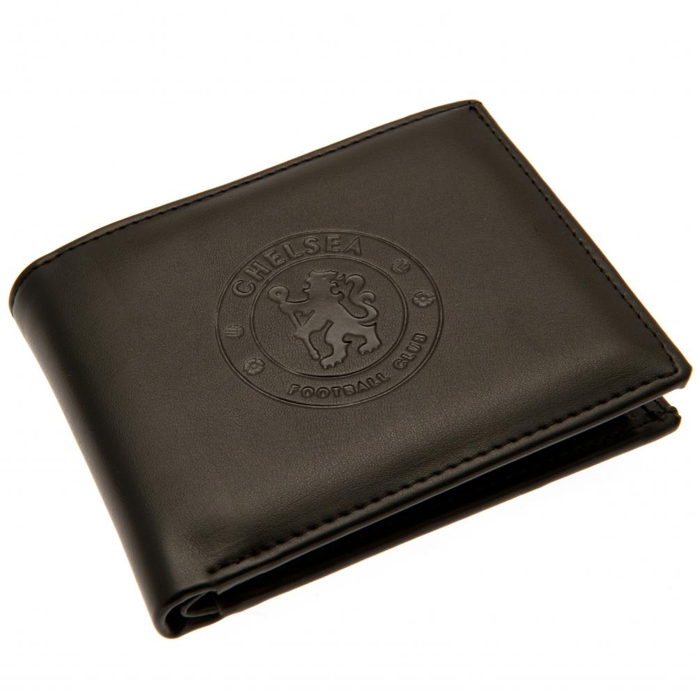 Chelsea Football Club Embossed Black Leather - Like Debossed Style Men's Wallet