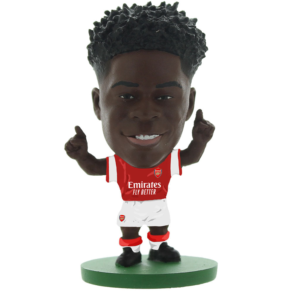 Collectible Bukayo Saka Figure in Classic Arsenal Home Kit