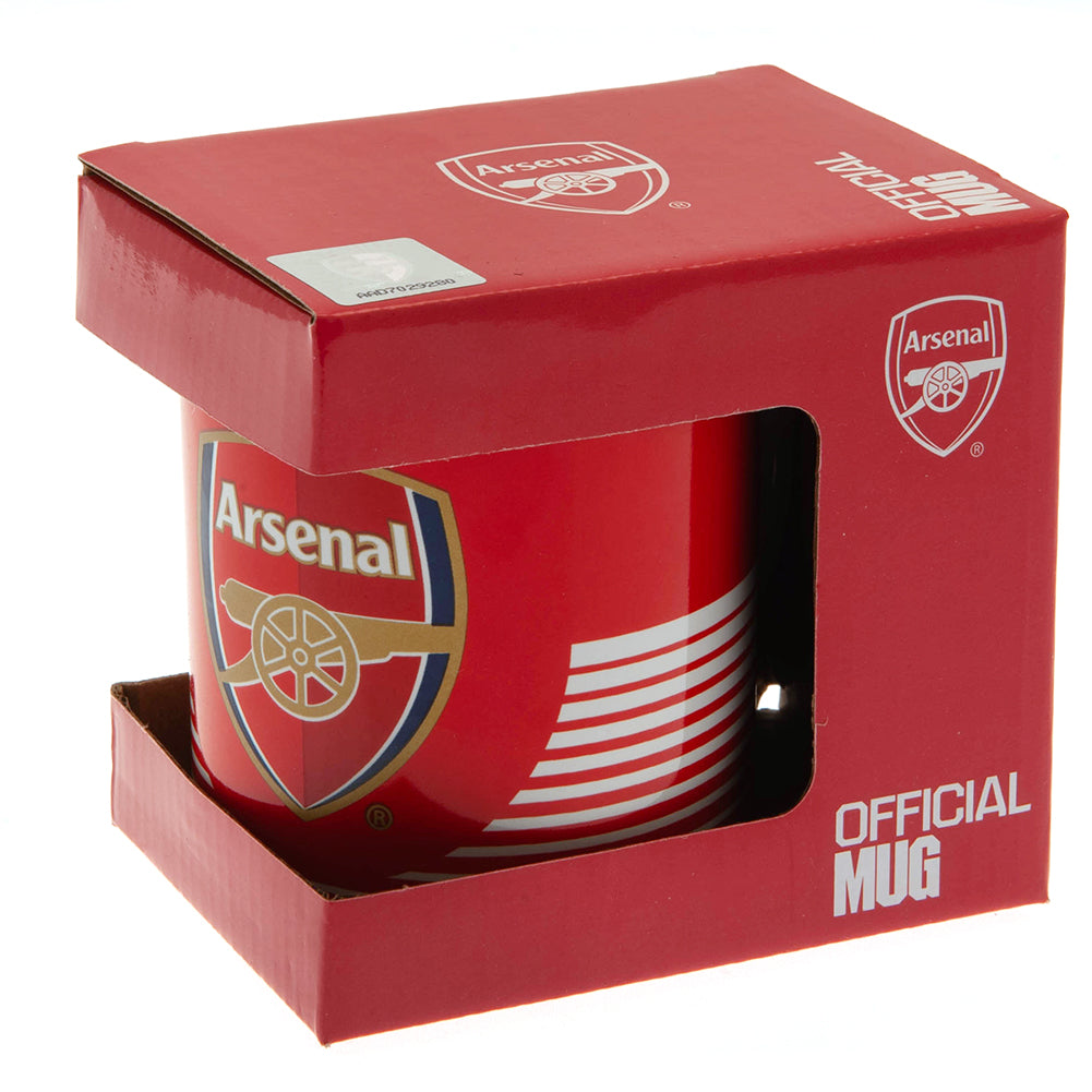 Arsenal FC Linea Ceramic Coffee Mug with Full - Color Club Crest