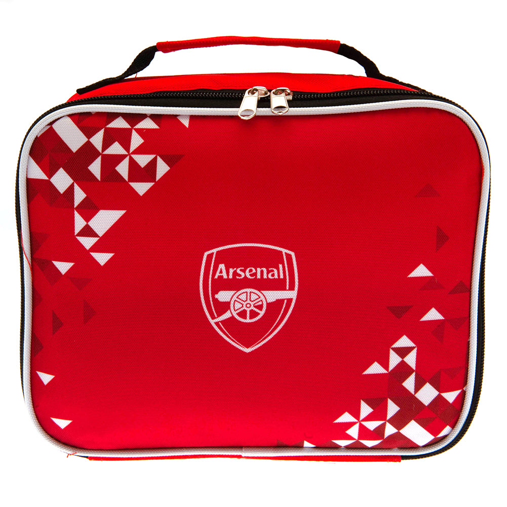 Arsenal FC Polyester Lunch Bag with White Club Crest and Double Zippers