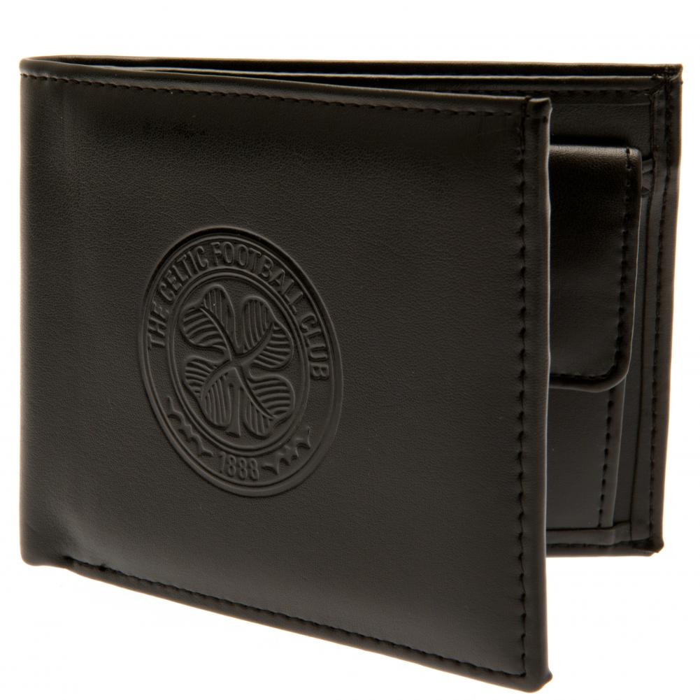 High - Quality Black PU Celtic FC Debossed Club Crest Wallet