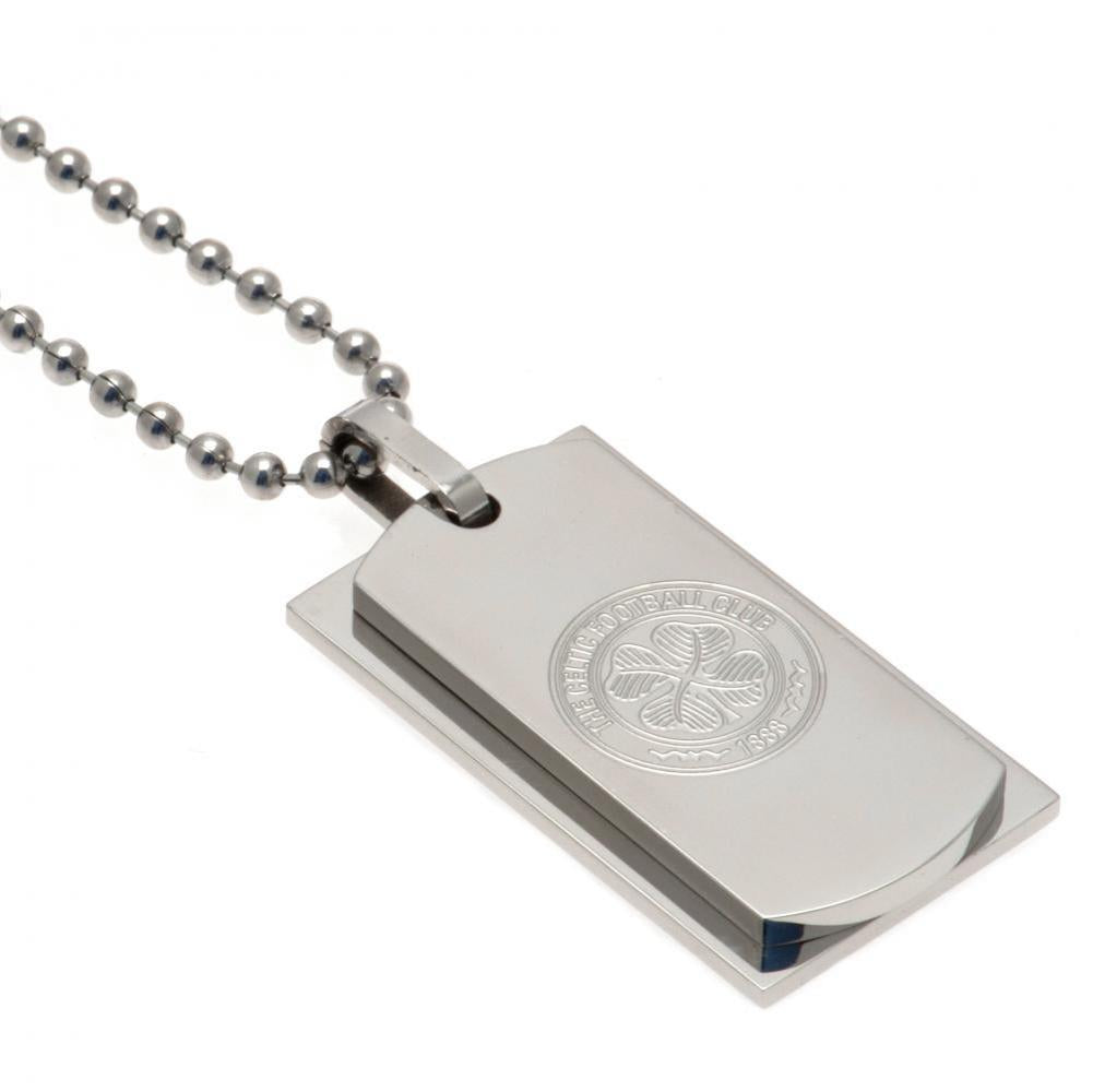 Celtic Football Club Stainless Steel Double Dog Tag with Ball Chain