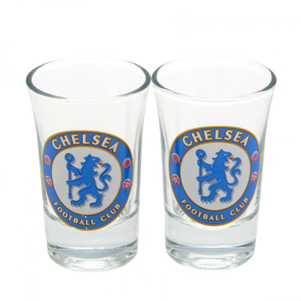 2-Pack Chelsea FC Full-Color Shot Glass Set with Club Crest